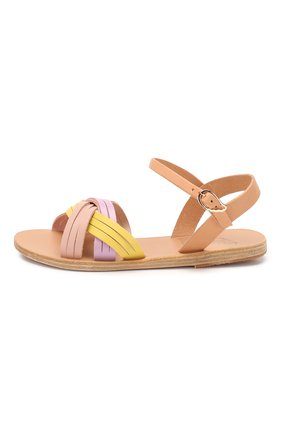 Детские кожаные босоножки ANCIENT GREEK SANDALS разноцветного цвета по цене 13100 руб., арт. ELECTRA/PALE MIX | Фото 2 Детские кожаные босоножки ANCIENT GREEK SANDALS разноцветного цвета, арт. ELECTRA/PALE MIX | Фото 2 (Материал внутренний: Натуральная кожа; Материал внешний: Кожа)