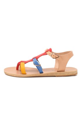 Детские кожаные босоножки ANCIENT GREEK SANDALS разноцветного цвета по цене 16250 руб., арт. GRACE KELLY/BRIGHT MIX | Фото 2 Детские кожаные босоножки ANCIENT GREEK SANDALS разноцветного цвета, арт. GRACE KELLY/BRIGHT MIX | Фото 2 (Материал внешний: Кожа)
