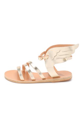 Детские кожаные босоножки ANCIENT GREEK SANDALS золотого цвета по цене 11500 руб., арт. IKARIA/PLATINUM | Фото 2 Детские кожаные босоножки ANCIENT GREEK SANDALS золотого цвета, арт. IKARIA/PLATINUM | Фото 2
