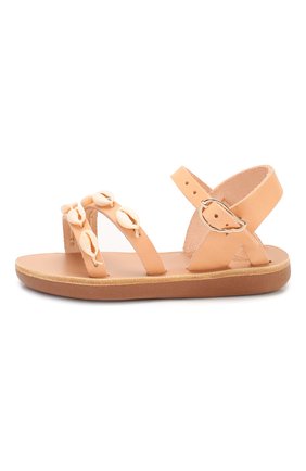 Детские кожаные босоножки ANCIENT GREEK SANDALS бежевого цвета по цене 13550 руб., арт. LITTLE AFR0DITI SHELLS/NATURAL | Фото 2 Детские кожаные босоножки ANCIENT GREEK SANDALS бежевого цвета, арт. LITTLE AFR0DITI SHELLS/NATURAL | Фото 2 (Материал внутренний: Натуральная кожа; Материал внешний: Кожа)