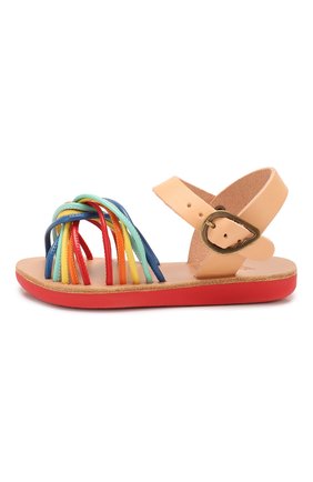 Детские кожаные босоножки ANCIENT GREEK SANDALS разноцветного цвета по цене 13550 руб., арт. LITTLE EVA S0FT/BRIGHT MIX | Фото 2 Детские кожаные босоножки ANCIENT GREEK SANDALS разноцветного цвета, арт. LITTLE EVA S0FT/BRIGHT MIX | Фото 2 (Материал внутренний: Натуральная кожа; Материал внешний: Кожа)