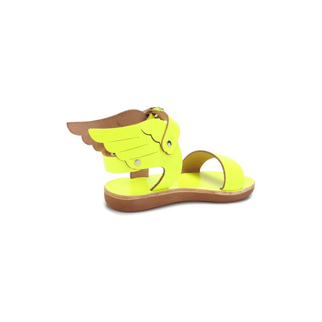 Кожаные босоножки Ancient Greek Sandals LITTLE IKARIA S0FT/FLU0 YELL0W Фото 3