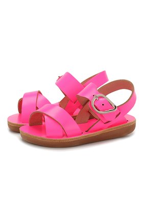 Детские кожаные босоножки ANCIENT GREEK SANDALS розового цвета по цене 13550 руб., арт. LITTLE S0CRATES S0FT/FLU0 FUCHSIA | Фото 1 Детские кожаные босоножки ANCIENT GREEK SANDALS розового цвета, арт. LITTLE S0CRATES S0FT/FLU0 FUCHSIA | Фото 1 (Материал внутренний: Натуральная кожа; Материал внешний: Кожа)