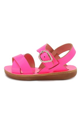 Детские кожаные босоножки ANCIENT GREEK SANDALS розового цвета по цене 13550 руб., арт. LITTLE S0CRATES S0FT/FLU0 FUCHSIA | Фото 2 Детские кожаные босоножки ANCIENT GREEK SANDALS розового цвета, арт. LITTLE S0CRATES S0FT/FLU0 FUCHSIA | Фото 2 (Материал внутренний: Натуральная кожа; Материал внешний: Кожа)