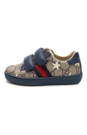 Детские кеды GUCCI синего цвета по цене 21050 руб., арт. 463088/HYY30 | Фото 2 Детские кеды GUCCI синего цвета, арт. 463088/HYY30 | Фото 2