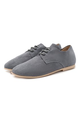 Детские замшевые дерби EMPORIO ARMANI серого цвета по цене 16500 руб., арт. XYC004/X0C04/28-34 | Фото 1 Детские замшевые дерби EMPORIO ARMANI серого цвета, арт. XYC004/X0C04/28-34 | Фото 1