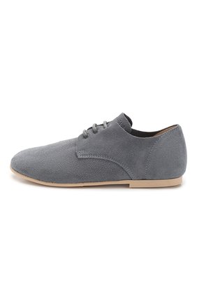 Детские замшевые дерби EMPORIO ARMANI серого цвета по цене 16500 руб., арт. XYC004/X0C04/28-34 | Фото 2 Детские замшевые дерби EMPORIO ARMANI серого цвета, арт. XYC004/X0C04/28-34 | Фото 2