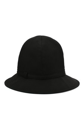 Мужская шерстяная шляпа YOHJI YAMAMOTO черного цвета, арт. HN-H09-100 | Фото 2 (Материал: Шерсть, Текстиль)