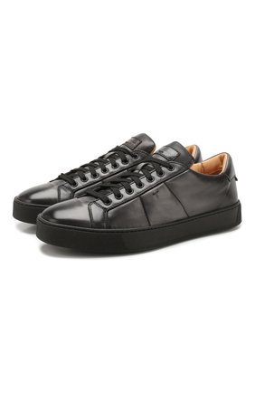 Мужские кожаные кеды SANTONI серого цвета по цене 38450 руб., арт. MBGL20850NE0MG0TG62 | Фото 1 Мужские кожаные кеды SANTONI серого цвета, арт. MBGL20850NE0MG0TG62 | Фото 1
