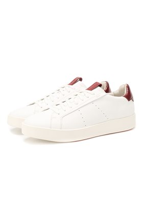 Мужские кожаные кеды SANTONI белого цвета по цене 37300 руб., арт. MBWI21303BARXDSPI39 | Фото 1 Мужские кожаные кеды SANTONI белого цвета, арт. MBWI21303BARXDSPI39 | Фото 1