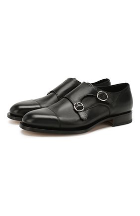 Мужские кожаные монки SANTONI черного цвета по цене 65250 руб., арт. MCC013973PC4NGTHN01 | Фото 1 Мужские кожаные монки SANTONI черного цвета, арт. MCC013973PC4NGTHN01 | Фото 1