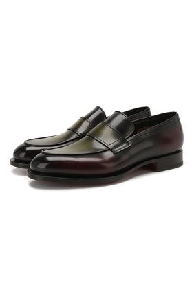 Мужские кожаные лоферы SANTONI бордового цвета по цене 73200 руб., арт. MCCG16463MC3HNGCN70 | Фото 1 Мужские кожаные лоферы SANTONI бордового цвета, арт. MCCG16463MC3HNGCN70 | Фото 1