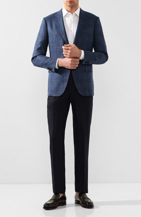 Мужские кожаные лоферы SANTONI бордового цвета по цене 73200 руб., арт. MCCG16463MC3HNGCN70 | Фото 2 Мужские кожаные лоферы SANTONI бордового цвета, арт. MCCG16463MC3HNGCN70 | Фото 2
