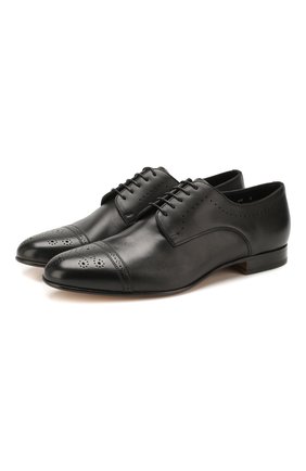 Мужской кожаные дерби SANTONI черного цвета по цене 44500 руб., арт. MCKE16956LA1NGTQN01 | Фото 1 Мужской кожаные дерби SANTONI черного цвета, арт. MCKE16956LA1NGTQN01 | Фото 1