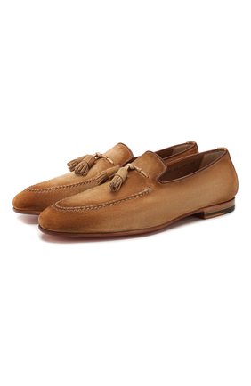 Мужские замшевые лоферы SANTONI светло-коричневого цвета по цене 69950 руб., арт. MCNC16465SA3SRVLE62 | Фото 1 Мужские замшевые лоферы SANTONI светло-коричневого цвета, арт. MCNC16465SA3SRVLE62 | Фото 1