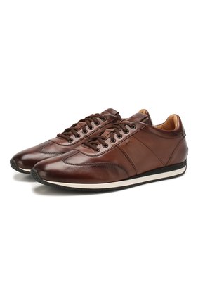 Мужские кожаные кроссовки SANTONI коричневого цвета по цене 42350 руб., арт. MBLC21304NBNMG00S50 | Фото 1 Мужские кожаные кроссовки SANTONI коричневого цвета, арт. MBLC21304NBNMG00S50 | Фото 1