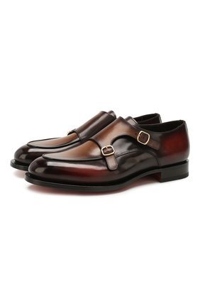Мужские кожаные монки SANTONI коричневого цвета по цене 77100 руб., арт. MCC016036MC3HNGCT30 | Фото 1 Мужские кожаные монки SANTONI коричневого цвета, арт. MCC016036MC3HNGCT30 | Фото 1