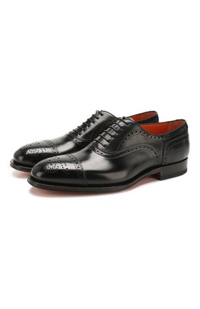 Мужские кожаные оксфорды SANTONI черного цвета по цене 56050 руб., арт. MCPH17110RB2I0BRN01 | Фото 1 Мужские кожаные оксфорды SANTONI черного цвета, арт. MCPH17110RB2I0BRN01 | Фото 1