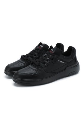 Мужские кожаные кеды GIVENCHY черного цвета по цене 43950 руб., арт. BH002KH0LY | Фото 1 Мужские кожаные кеды GIVENCHY черного цвета, арт. BH002KH0LY | Фото 1