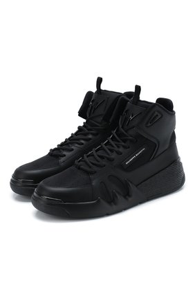 Мужские комбинированные кеды talon GIUSEPPE ZANOTTI DESIGN черного цвета по цене 61800 руб., арт. RM00057/001 | Фото 1 Мужские комбинированные кеды talon GIUSEPPE ZANOTTI DESIGN черного цвета, арт. RM00057/001 | Фото 1 (Материал внешний: Текстиль; Подошва: Массивная; Материал внутренний: Натуральная кожа)