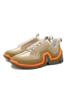 Мужские замшевые кроссовки PIERRE HARDY хаки цвета по цене 49950 руб., арт. RX01/SUEDE CALF | Фото 1 Мужские замшевые кроссовки PIERRE HARDY хаки цвета, арт. RX01/SUEDE CALF | Фото 1