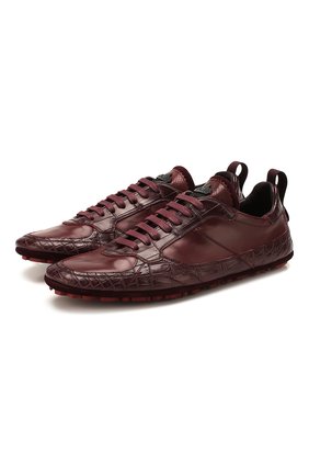 Мужские кроссовки из кожи крокодила DOLCE & GABBANA бордового цвета по цене 116000 руб., арт. A20118/A2U72/CNIL | Фото 1 Мужские кроссовки из кожи крокодила DOLCE & GABBANA бордового цвета, арт. A20118/A2U72/CNIL | Фото 1