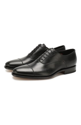 Мужские кожаные оксфорды SANTONI черного цвета по цене 49950 руб., арт. MCBN17158PC2NUTAN01 | Фото 1 Мужские кожаные оксфорды SANTONI черного цвета, арт. MCBN17158PC2NUTAN01 | Фото 1