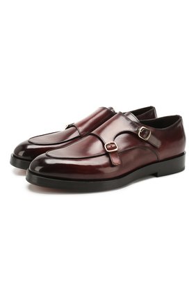 Мужские кожаные монки SANTONI бордового цвета по цене 75500 руб., арт. MCC016036BQ1MVVDB54 | Фото 1 Мужские кожаные монки SANTONI бордового цвета, арт. MCC016036BQ1MVVDB54 | Фото 1