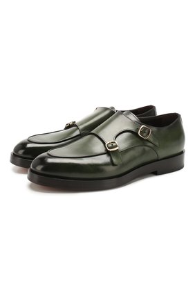 Мужские кожаные монки SANTONI зеленого цвета по цене 75500 руб., арт. MCC016036BQ1MVVDV54 | Фото 1 Мужские кожаные монки SANTONI зеленого цвета, арт. MCC016036BQ1MVVDV54 | Фото 1