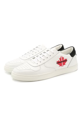 Мужские кожаные кеды maple gym DSQUARED2 белого цвета по цене 30750 руб., арт. SNM0111 01500360 | Фото 1 Мужские кожаные кеды maple gym DSQUARED2 белого цвета, арт. SNM0111 01500360 | Фото 1