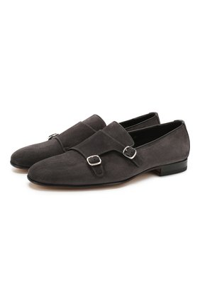 Мужские замшевые монки SANTONI серого цвета по цене 46700 руб., арт. MCNC13907LA3SR0VG56 | Фото 1 Мужские замшевые монки SANTONI серого цвета, арт. MCNC13907LA3SR0VG56 | Фото 1