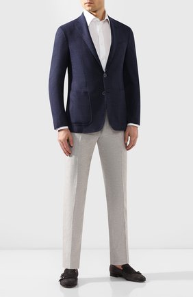 Мужские замшевые монки SANTONI серого цвета по цене 46700 руб., арт. MCNC13907LA3SR0VG56 | Фото 2 Мужские замшевые монки SANTONI серого цвета, арт. MCNC13907LA3SR0VG56 | Фото 2