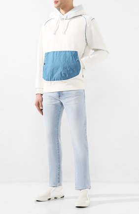 Мужские комбинированные слипоны STONE ISLAND SHADOW PROJECT белого цвета по цене 34950 руб., арт. 7219S0122 | Фото 2 Мужские комбинированные слипоны STONE ISLAND SHADOW PROJECT белого цвета, арт. 7219S0122 | Фото 2