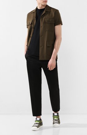 Мужские комбинированные кеды MAISON MARGIELA хаки цвета по цене 33000 руб., арт. S37WS0480/P2422 | Фото 2 Мужские комбинированные кеды MAISON MARGIELA хаки цвета, арт. S37WS0480/P2422 | Фото 2