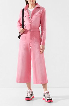 Женский джинсовый комбинезон KENZO розового цвета по цене 49950 руб., арт. FA52C02076EP | Фото 2 Женский джинсовый комбинезон KENZO розового цвета, арт. FA52C02076EP | Фото 2