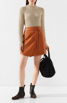 Женская юбка NANUSHKA оранжевого цвета по цене 28100 руб., арт. SEK0YA_BURNT 0RANGE_VEGAN LEATHER | Фото 2 Женская юбка NANUSHKA оранжевого цвета, арт. SEK0YA_BURNT 0RANGE_VEGAN LEATHER | Фото 2