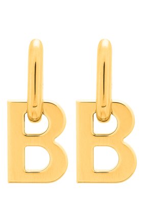 Женские серьги b BALENCIAGA золотого цвета, арт. 599233/TZ99G | Фото 1 (Материал: Металл)