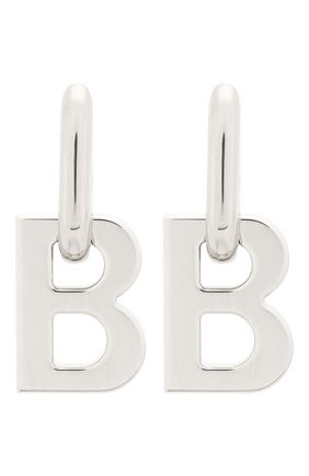 Женские серьги b BALENCIAGA серебряного цвета, арт. 599233/TZ99S | Фото 1 (Материал: Металл)