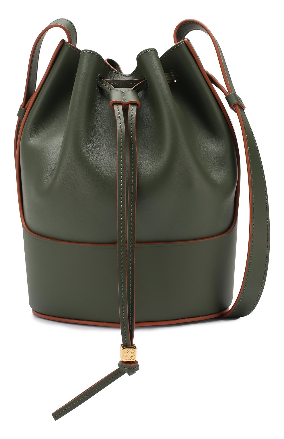 Женская сумка balloon small LOEWE хаки цвета по цене 165500 руб., арт. 326.75AC31 | Фото 5 Женская сумка balloon small LOEWE хаки цвета, арт. 326.75AC31 | Фото 5 (Сумки-технические: Сумки через плечо; Материал: Натуральная кожа; Ремень/цепочка: На ремешке; Размер: small)