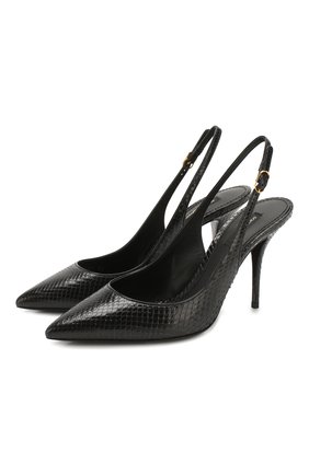Женская туфли lori из кожи питона DOLCE & GABBANA черного цвета по цене 67600 руб., арт. CG0423/A2V37/PBIV | Фото 1 Женская туфли lori из кожи питона DOLCE & GABBANA черного цвета, арт. CG0423/A2V37/PBIV | Фото 1