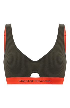 Женский бюстгальтер с мягкой чашкой CHANTAL THOMASS хаки цвета по цене 6460 руб., арт. T05C10 | Фото 1 Женский бюстгальтер с мягкой чашкой CHANTAL THOMASS хаки цвета, арт. T05C10 | Фото 1