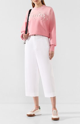 Женский хлопковый свитшот KENZO розового цвета по цене 35950 руб., арт. FA52SW611959 | Фото 2 Женский хлопковый свитшот KENZO розового цвета, арт. FA52SW611959 | Фото 2