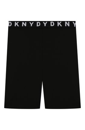 Детские шорты DKNY черного цвета по цене 4950 руб., арт. D34985/09B SS20 | Фото 2 Детские шорты DKNY черного цвета, арт. D34985/09B SS20 | Фото 2