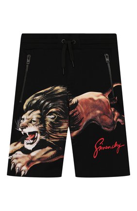 Детские хлопковые шорты GIVENCHY черного цвета по цене 16750 руб., арт. H24082 | Фото 1 Детские хлопковые шорты GIVENCHY черного цвета, арт. H24082 | Фото 1