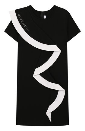 Детское платье GIVENCHY черного цвета по цене 39950 руб., арт. H12114 | Фото 1 Детское платье GIVENCHY черного цвета, арт. H12114 | Фото 1 (Материал внешний: Хлопок, Синтетический материал; Рукава: Короткие; Принт: Без принта; Случай: Повседневный; Ростовка одежда: 10 - 11 лет | 140 - 146см, 12 лет | 152 см, 6 лет | 116 см)