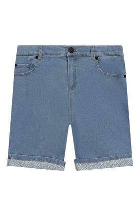 Детские джинсовые шорты KENZO голубого цвета по цене 6620 руб., арт. KQ25618 | Фото 1 Детские джинсовые шорты KENZO голубого цвета, арт. KQ25618 | Фото 1