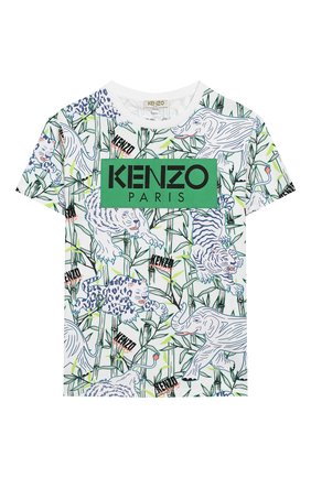 Детская хлопковая футболка KENZO разноцветного цвета по цене 5850 руб., арт. KQ10588 | Фото 1 Детская хлопковая футболка KENZO разноцветного цвета, арт. KQ10588 | Фото 1
