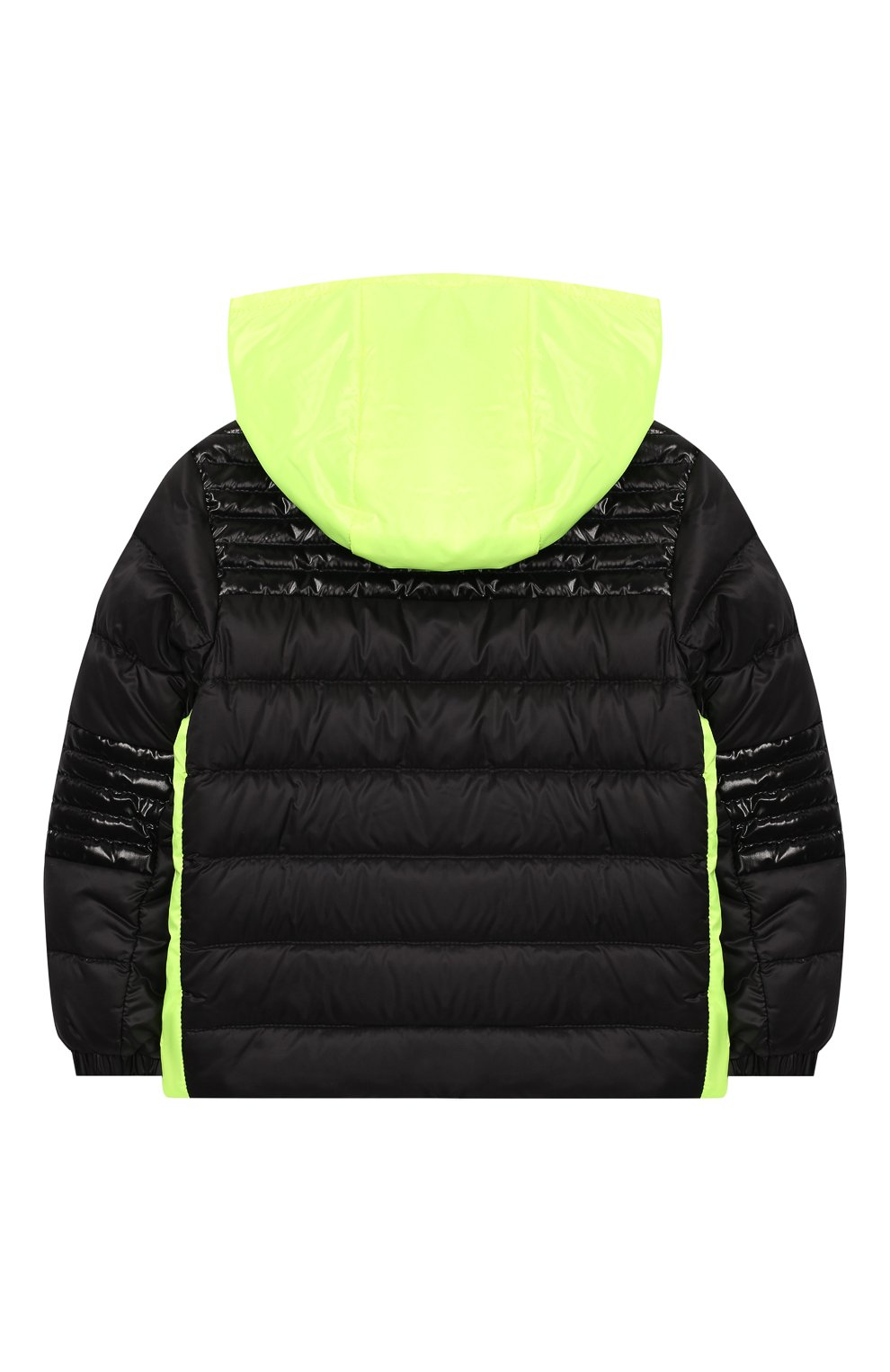 Детского пуховая куртка MONCLER черного цвета по цене 31550 руб., арт. F1-951-1A504-20-53334 | Фото 2 Детского пуховая куртка MONCLER черного цвета, арт. F1-951-1A504-20-53334 | Фото 2