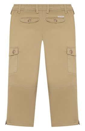 Детские хлопковые брюки DOLCE & GABBANA бежевого цвета по цене 18350 руб., арт. L43P26/FUFJR/2-6 | Фото 2 Детские хлопковые брюки DOLCE & GABBANA бежевого цвета, арт. L43P26/FUFJR/2-6 | Фото 2