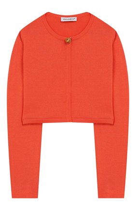 Детский хлопковое болеро DOLCE & GABBANA кораллового цвета по цене 16900 руб., арт. L5KW75/JACHZ/2-6 | Фото 1 Детский хлопковое болеро DOLCE & GABBANA кораллового цвета, арт. L5KW75/JACHZ/2-6 | Фото 1
